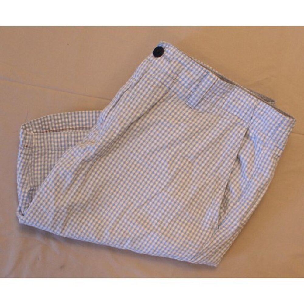 Men's Tommy HIlfiger Blue & White Gingham Plaid Chico Summer Shorts Size 36‎